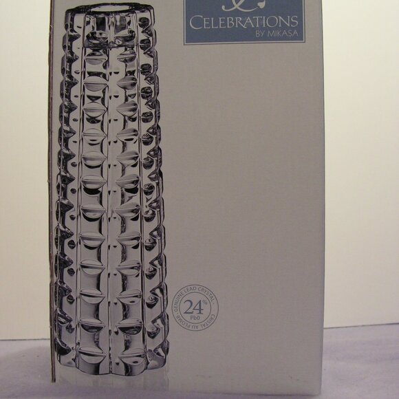 Celebrations by Mikasa Facets Collection set of 2 7” candleholders 24% lead - Picture 5 of 5